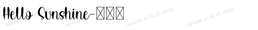 Hello Sunshine字体转换